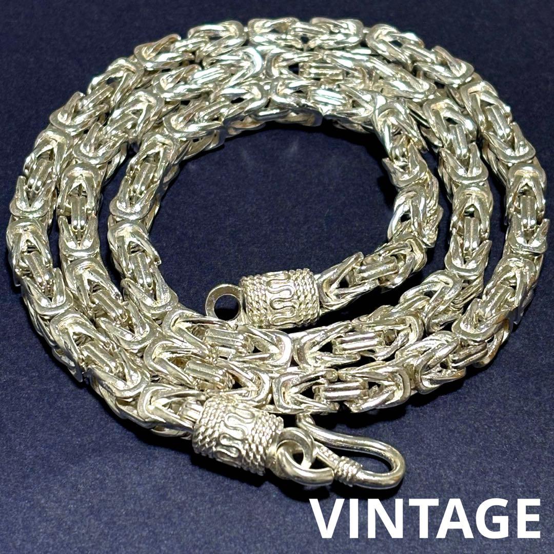 US輸入 ドラゴンチェーンネックレス タイシルバー ヴィンテージ 925