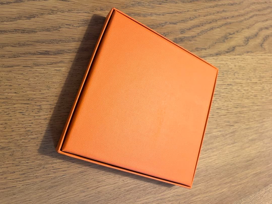 エルメス ハンカチーフ 《ジャカードH》　コクリコ色