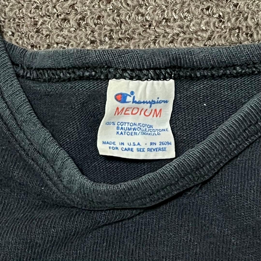 レア 80s Champion トリコタグ ブラック タンクトップ 美フェード