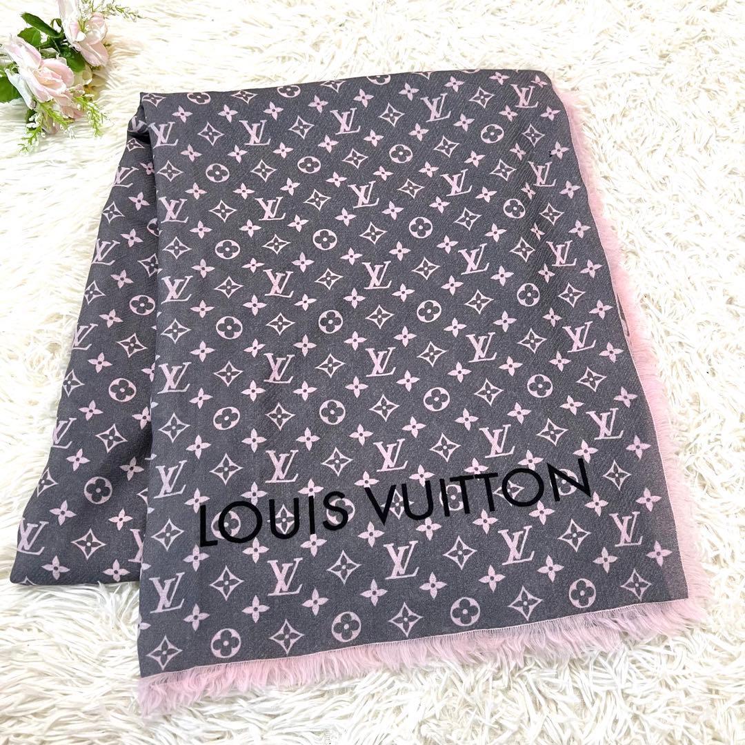 極美品】ルイヴィトン 大判ストール グラデーション LVロゴ モノグラム