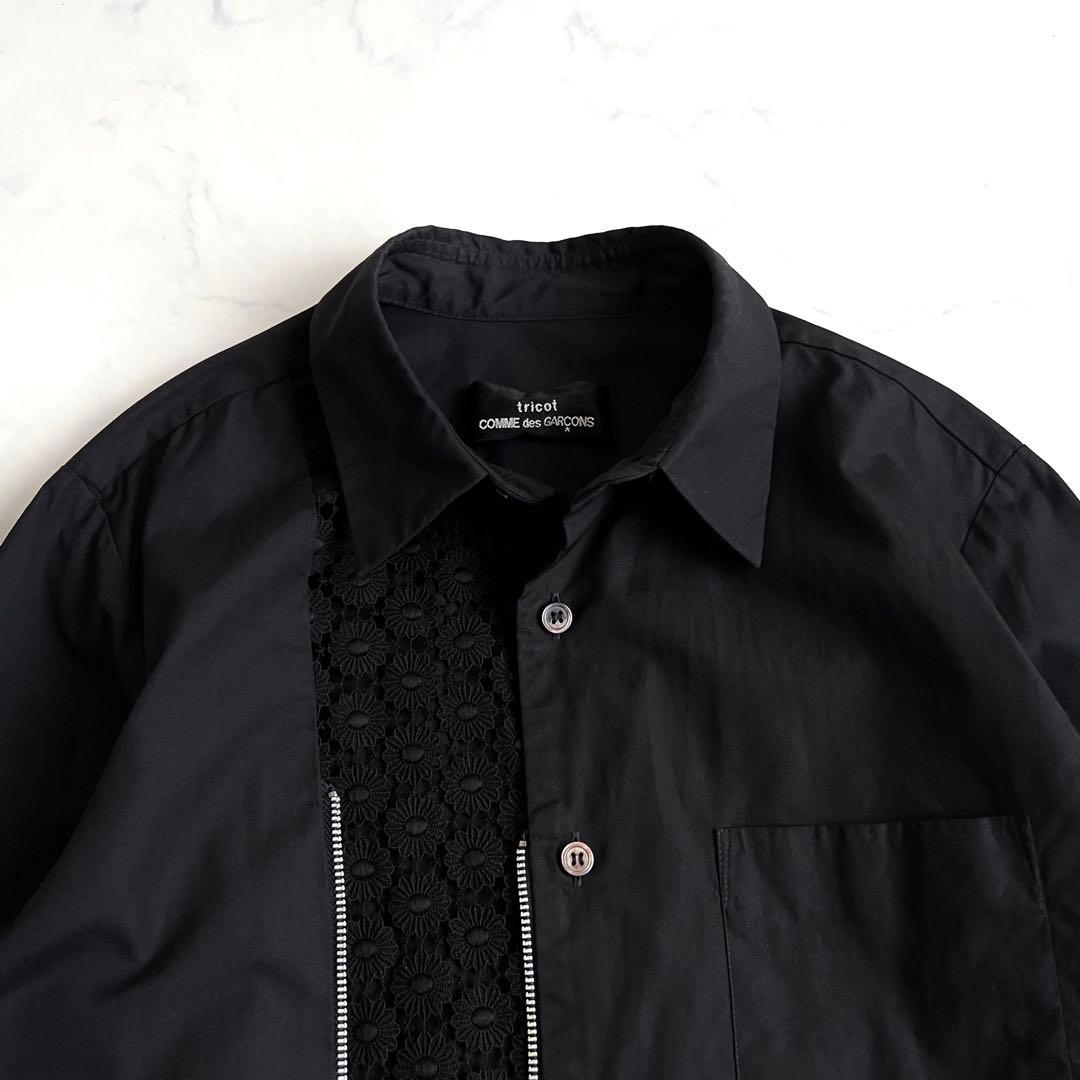 美品 tricot COMME des GARCONS '99 シャツ 黒 変形 - メルカリ