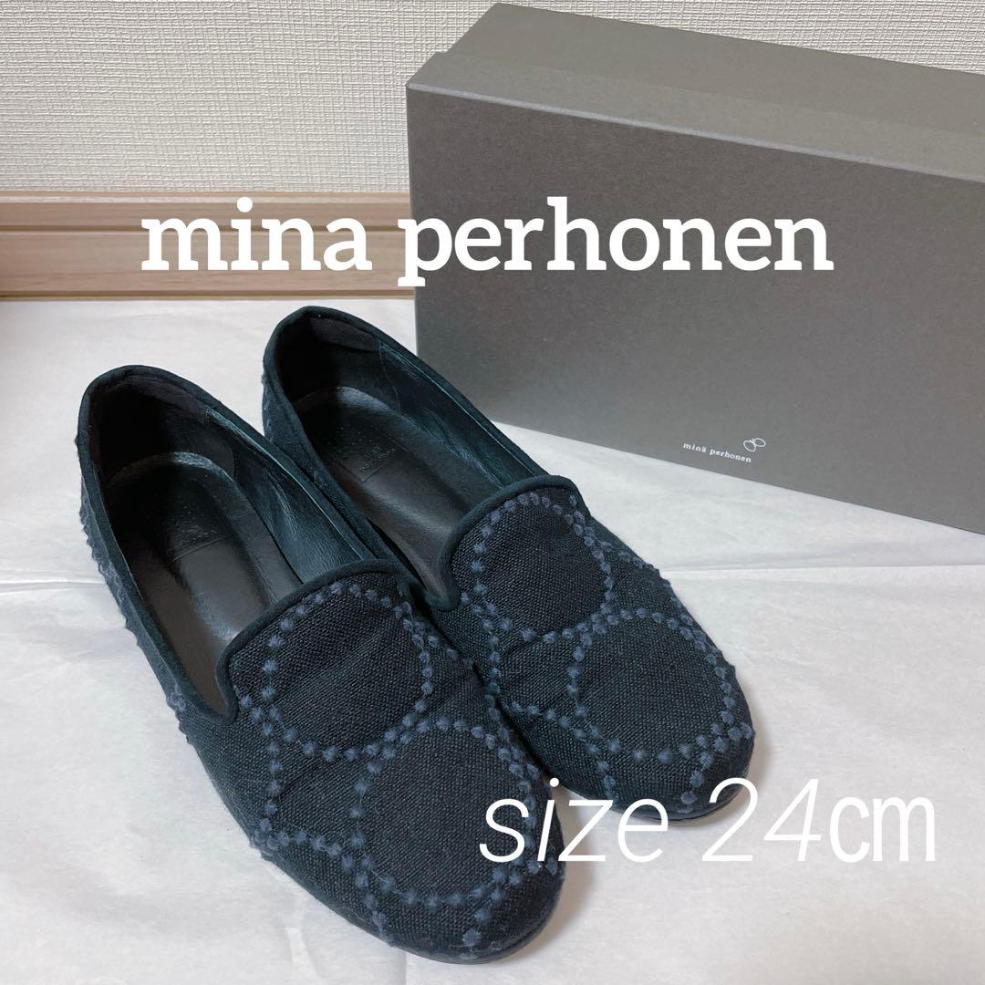 ミナペルホネン 靴 シューズ 黒 タンバリン tambourine tambourine シューズ - minä perhonen