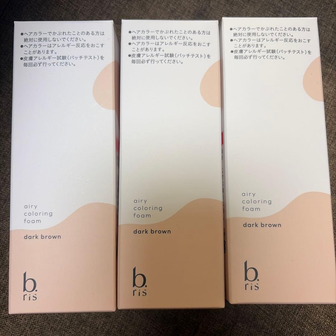 b.ris エアリーカラーリングフォーム ダークブラウン 3本セット - メルカリ