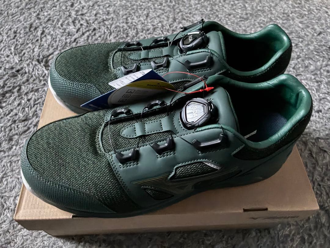 ミズノ◎オールマイティLS II 52L BOA新品◎グリーン×ゴールド MIZUNO（ミズノ） 返品送料無料 ミズノ公式 作業靴 オールマイティ