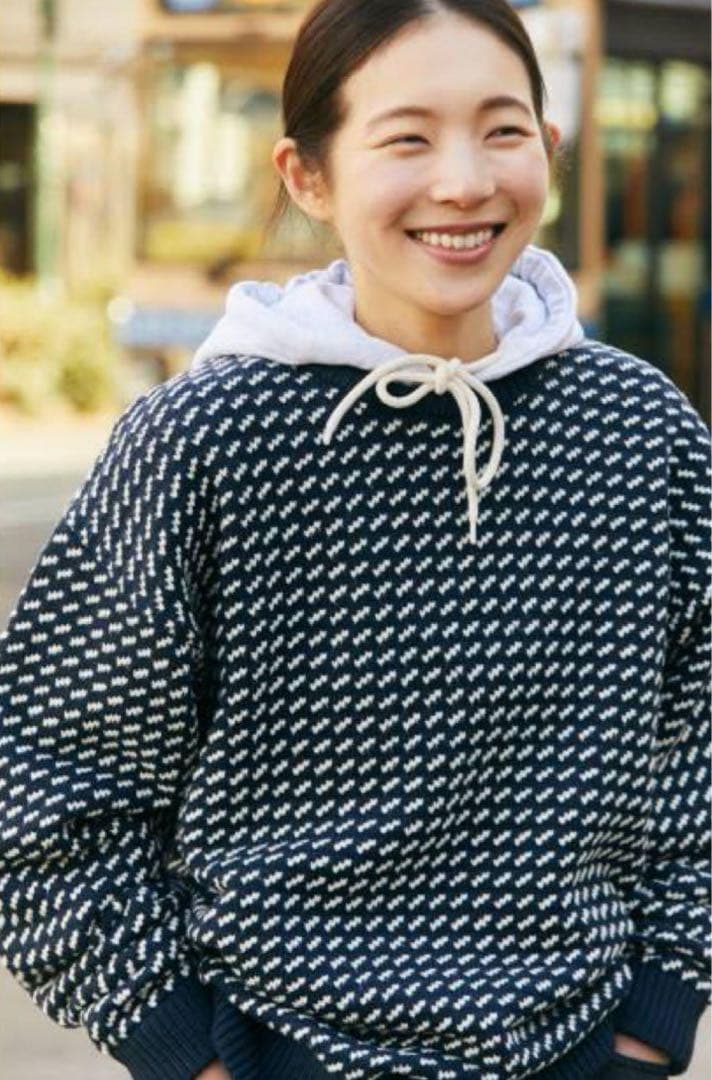 L.L.BEAN 在原みゆ紀 70s80sバーズアイニット 赤 ニット - メルカリ