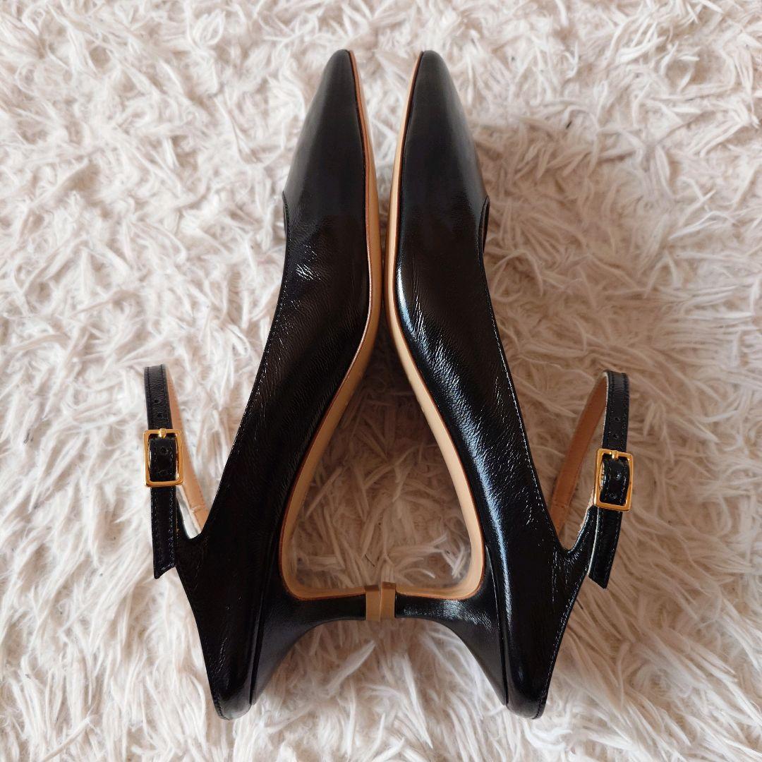新品 ファビオルスコーニ レザー ストラップミュール ポインテッドトゥ
