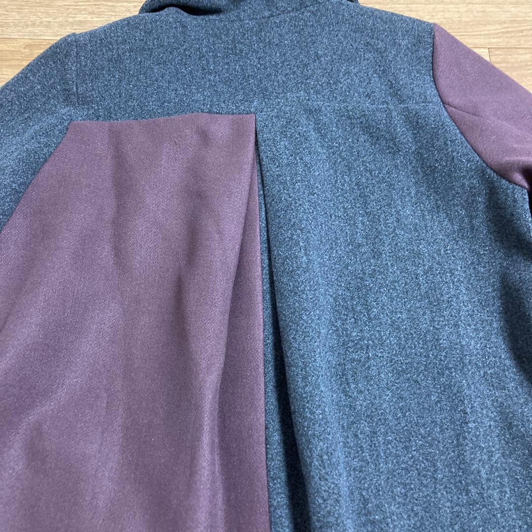 《肉まん》未使用SOMARI コート　テーラーコート　配色デザインメルトン