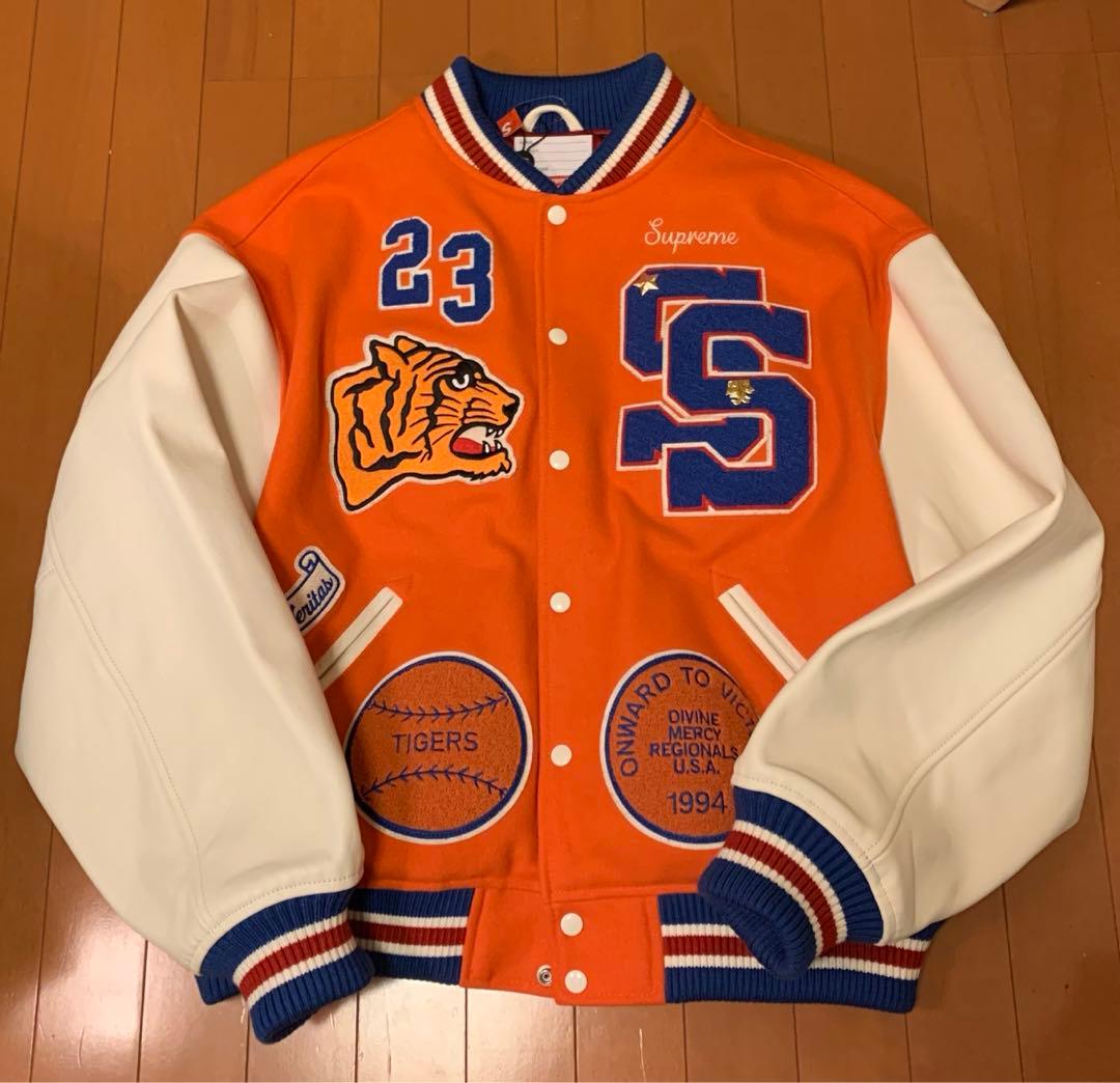 【未使用品】Supreme Tiger Varsity Jacket 2023 Supreme Tiger Varsity Jacket 2023 Black Brown Orange 3colors Size