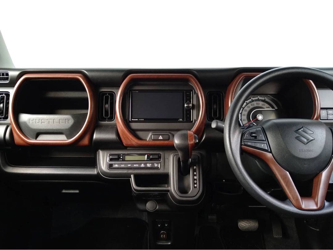 新型ハスラー インテリアパネル インパネガーニッシュ マット茶木目