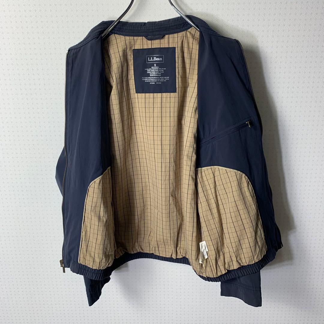 美品 00s エルエルビーン スイングトップ S ハリントン ネイビー