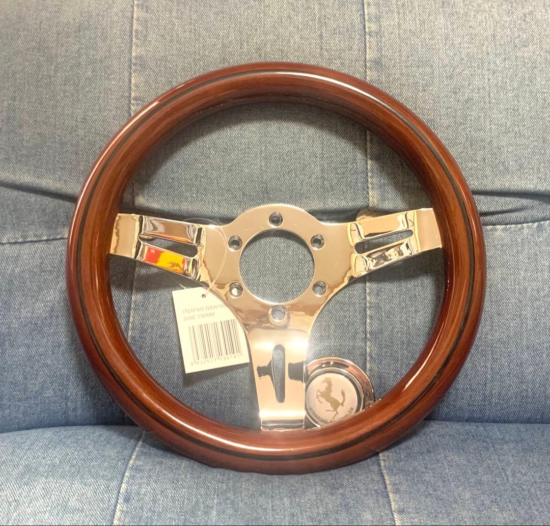 希少 小径 ウッドステアリング 290mm - メルカリ