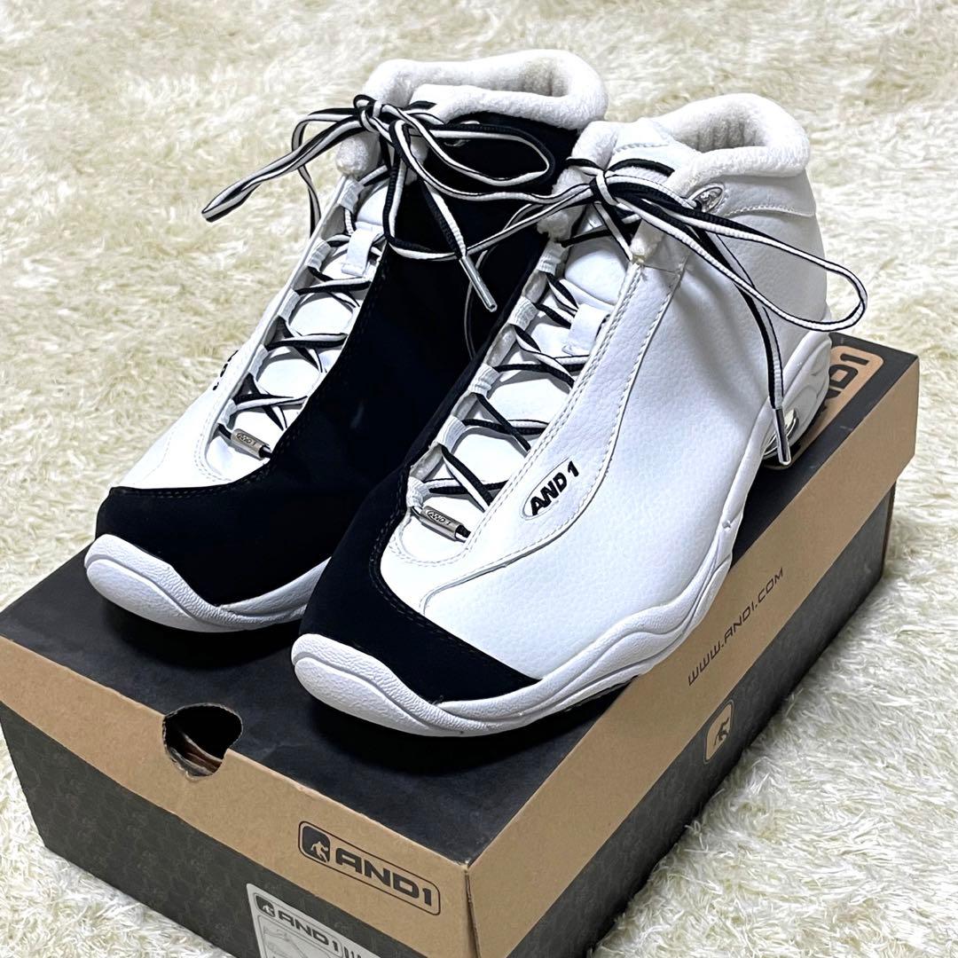 ☆AND1 アンド1 タイチミッド 白黒 当時物 オリジナル 28cm☆ - メルカリ
