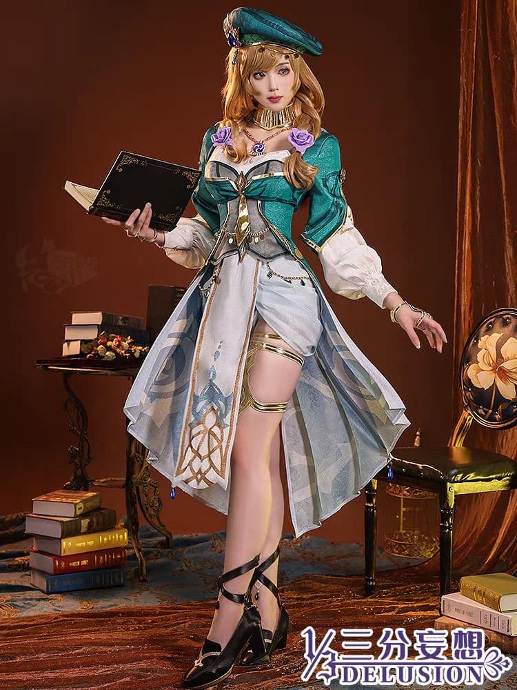 原神げんしん リサ 三分妄想製 コスプレ衣装 高級感フルセット 新品未