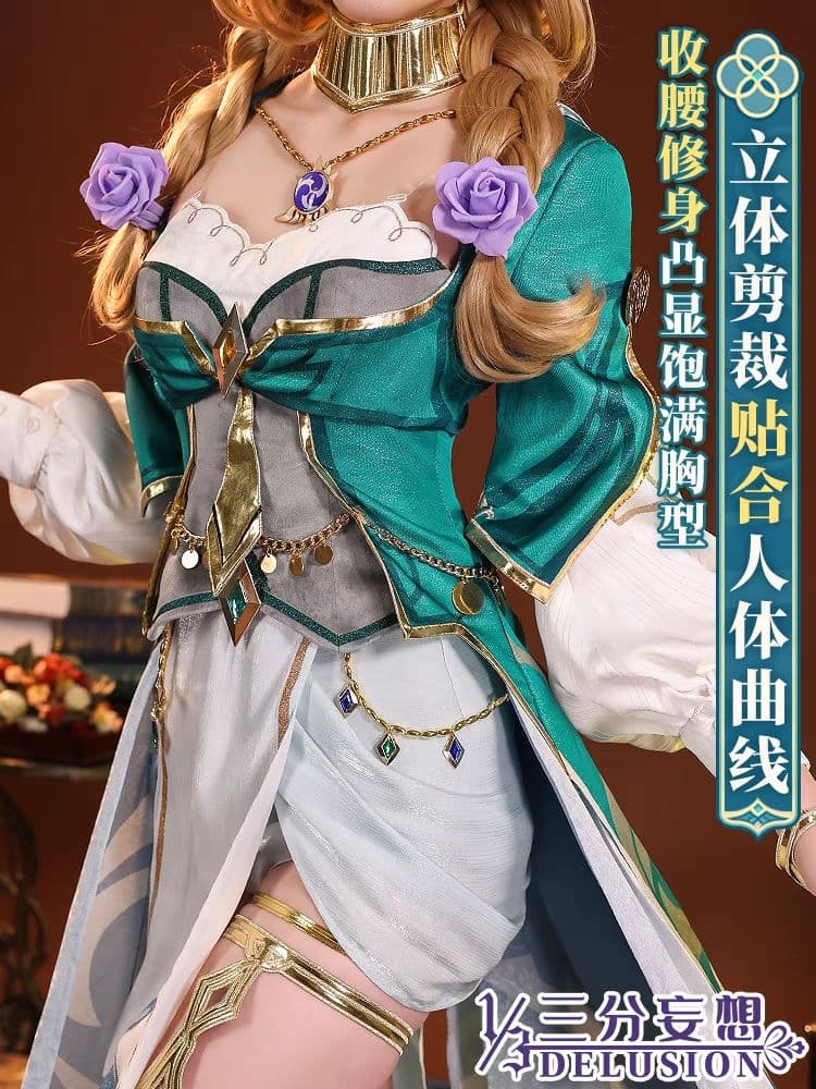 原神げんしん リサ 三分妄想製 コスプレ衣装 高級感フルセット 新品未