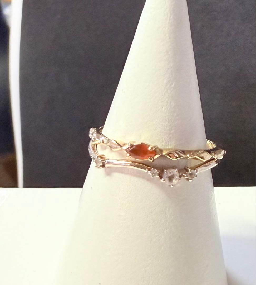 □完売品□【ete】K10MPG ローズクォーツ/ダイヤモンド リング - メルカリ