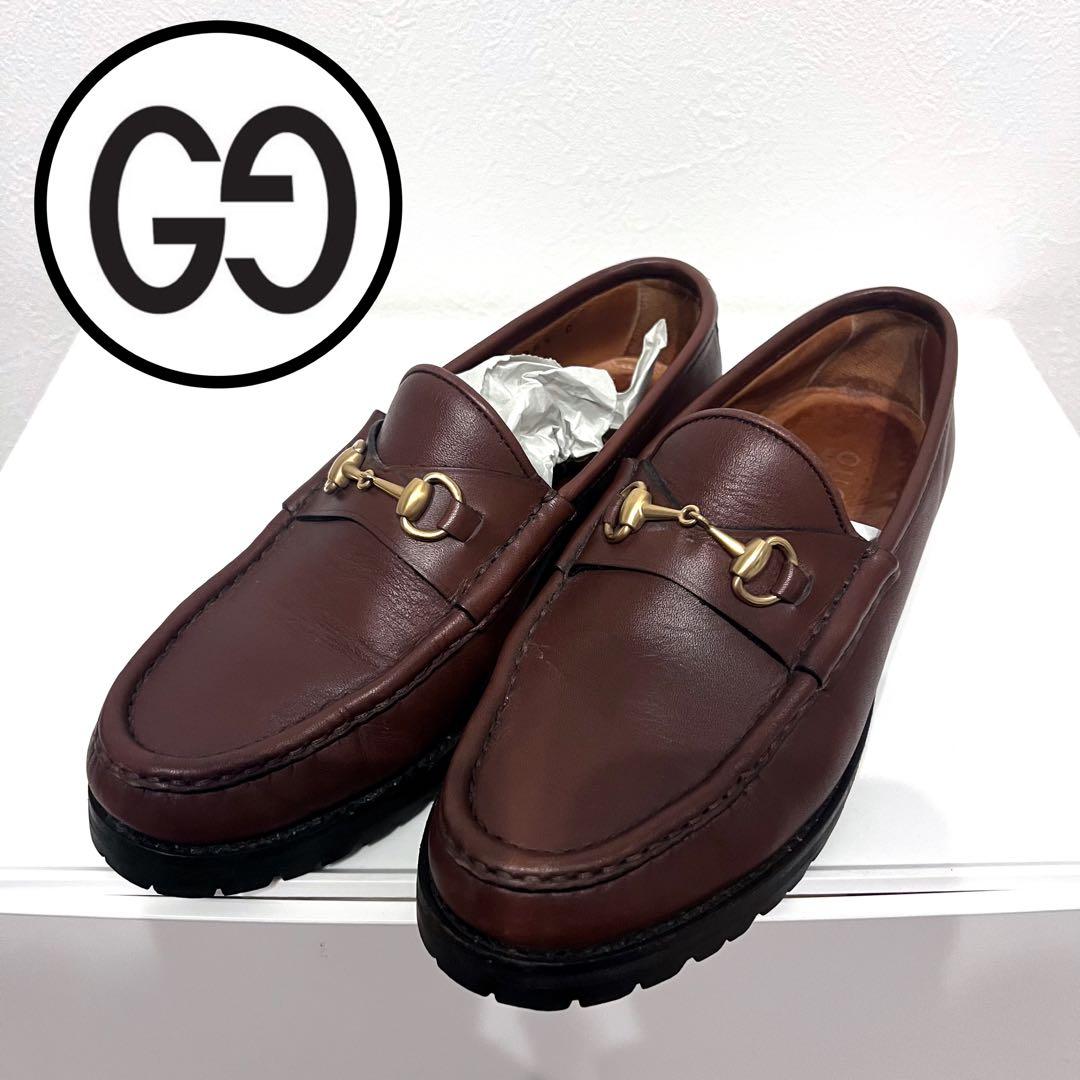 美品✨GUCCI ホースビットローファー 35 1/2 茶 GUCCI（グッチ） 美品 レザー ホースビット ローファー サイズ35 22cm