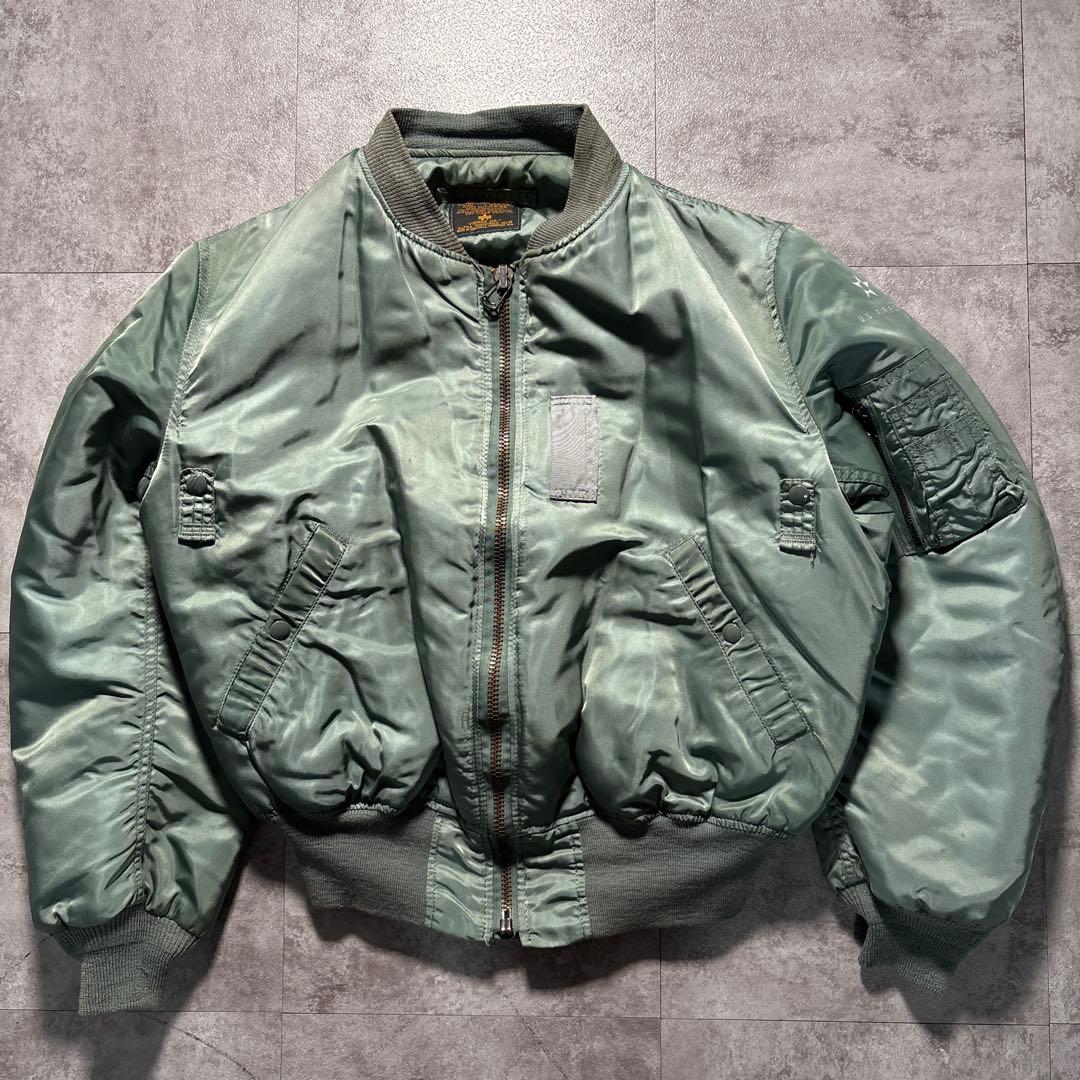 alpha 50s復刻 ma-1 flight jacket 短丈 ヴィンテージ - メルカリ