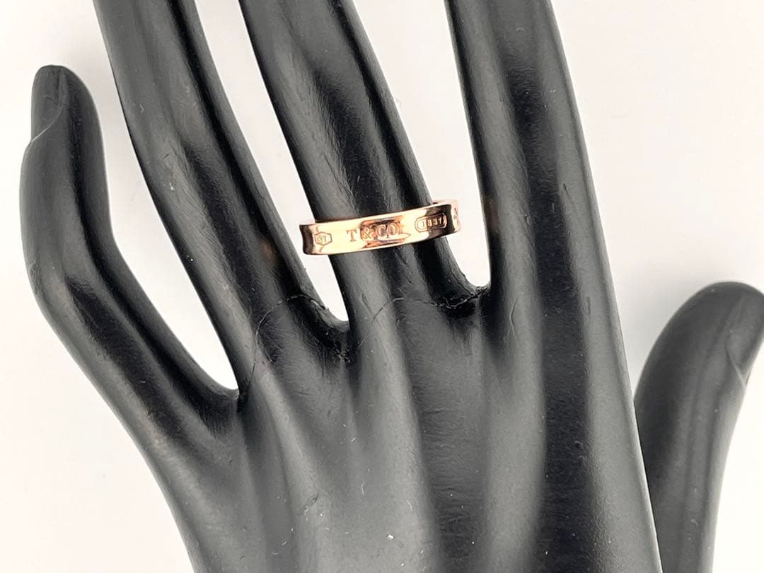 c947 美品　ティファニー　1837 ルベドメタル　ナロー　リング　約11号