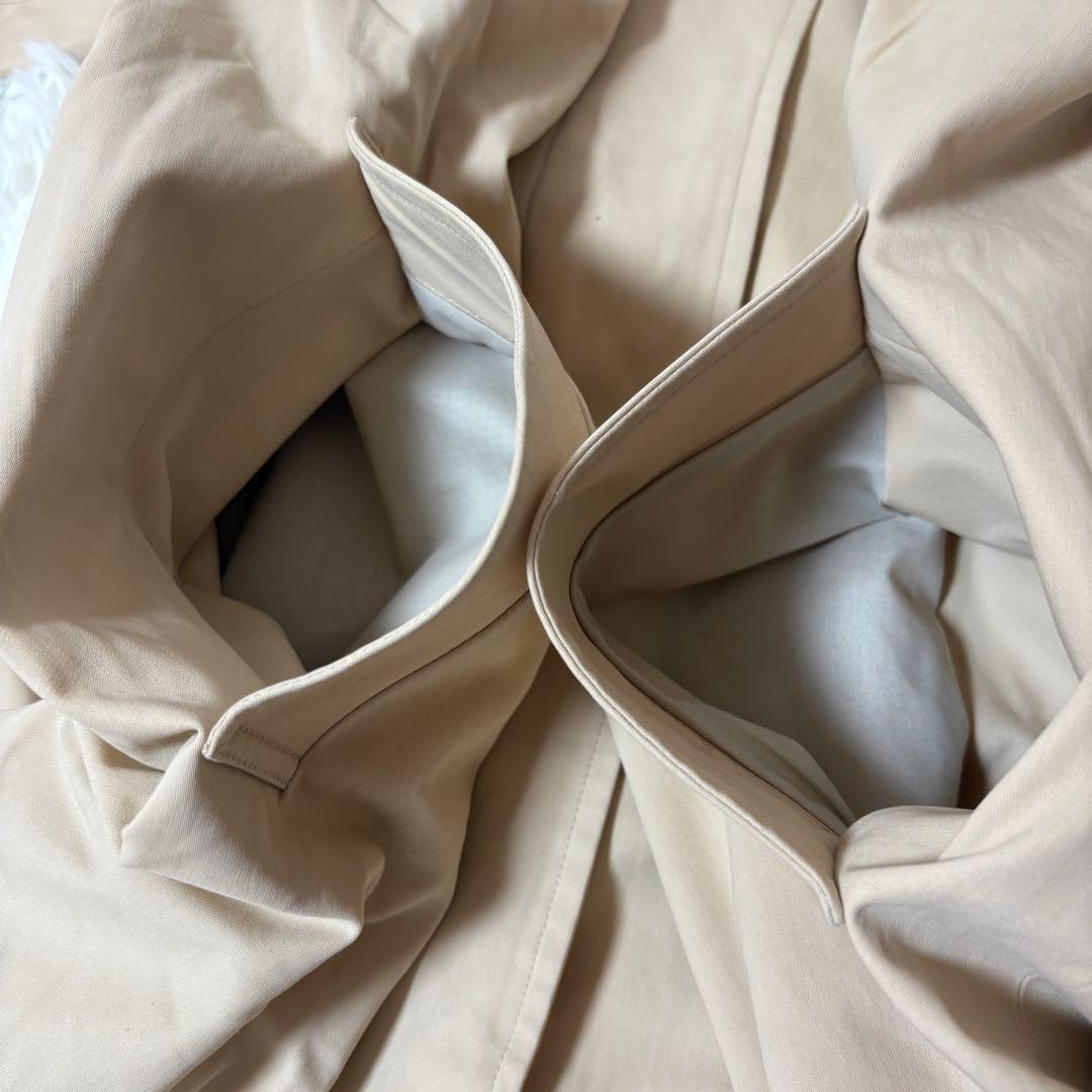 バーバリーズ フード付きステンカラーコート ベージュ系 ノバチェック