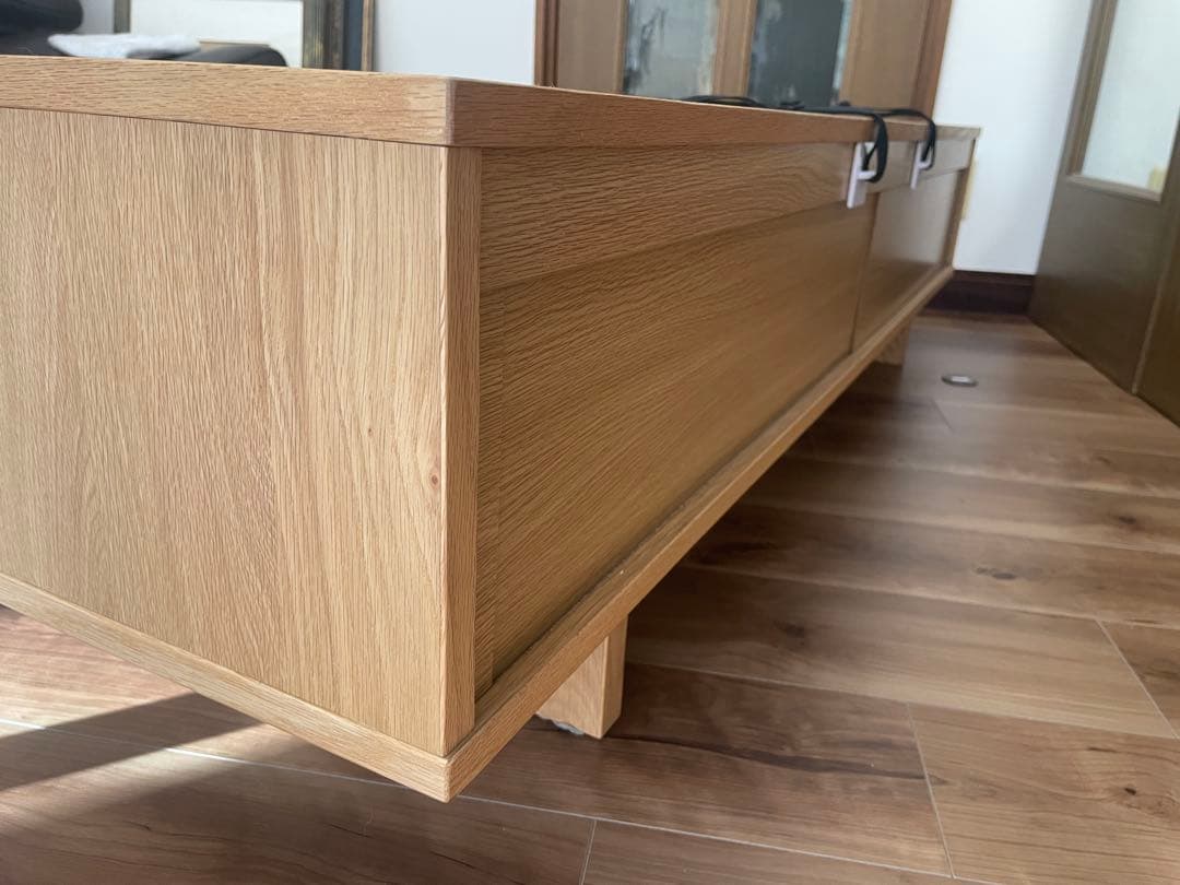 美品】無印良品 オーク材AVラック薄型(引戸)・幅150cm - メルカリ