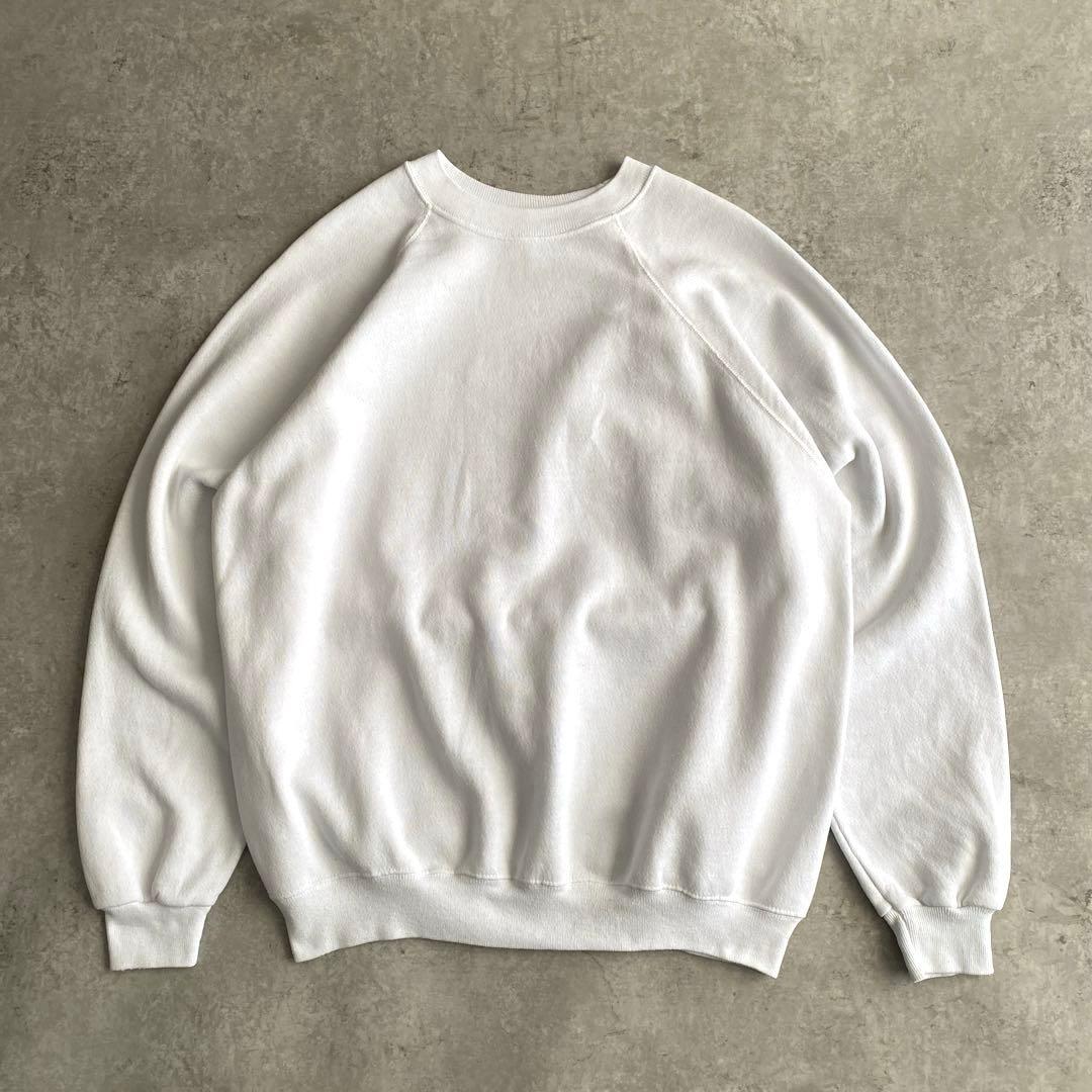 80sレアカラー&イレギュラーHanes無地スウェット 白USA製XL - メルカリ