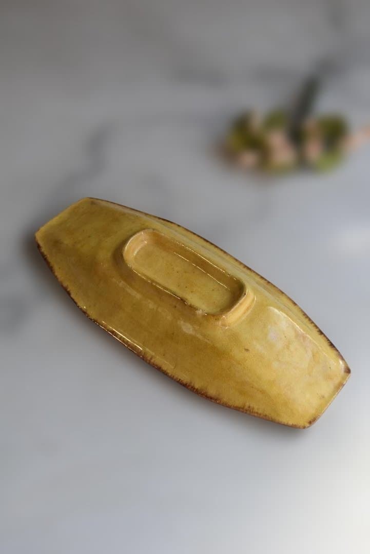 最期 美品フランス19世紀 オクトゴナル デュルフィー窯 ラヴィエ皿 民