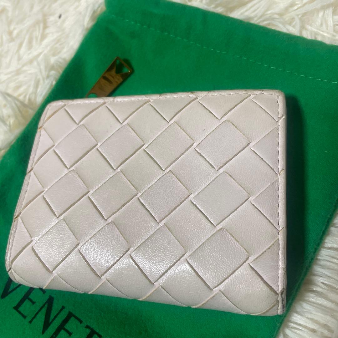 【RFID搭載】ボッテガヴェネタ イントレ 財布 ピンクベージュ　革 マキシ RFID搭載】ボッテガヴェネタ イントレ 財布 ピンクベージュ 革 マキシ