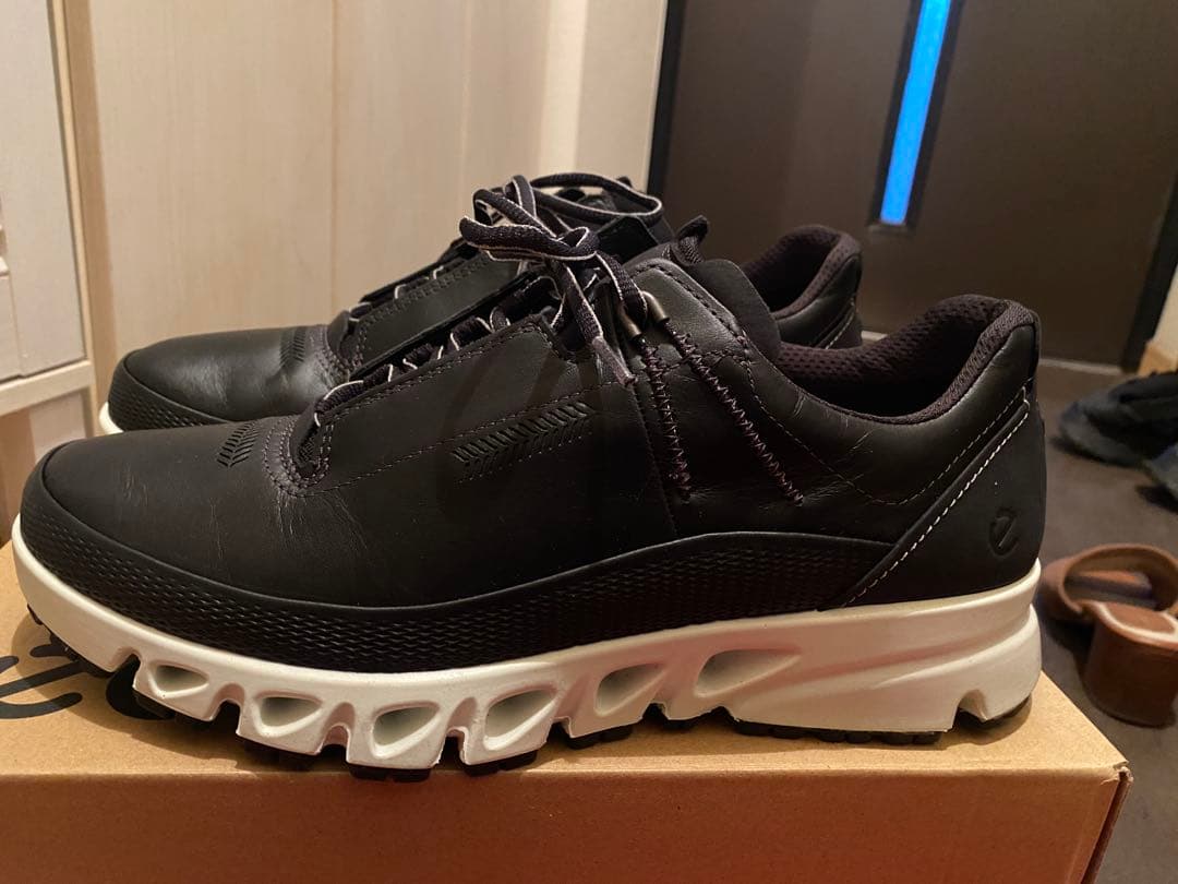 チ*ミ様 ECCO Multi-Vent エコー マルチヴェント ブラックレザー エコー（ecco）（レディース）スニーカー 黒 レディース マルチベント
