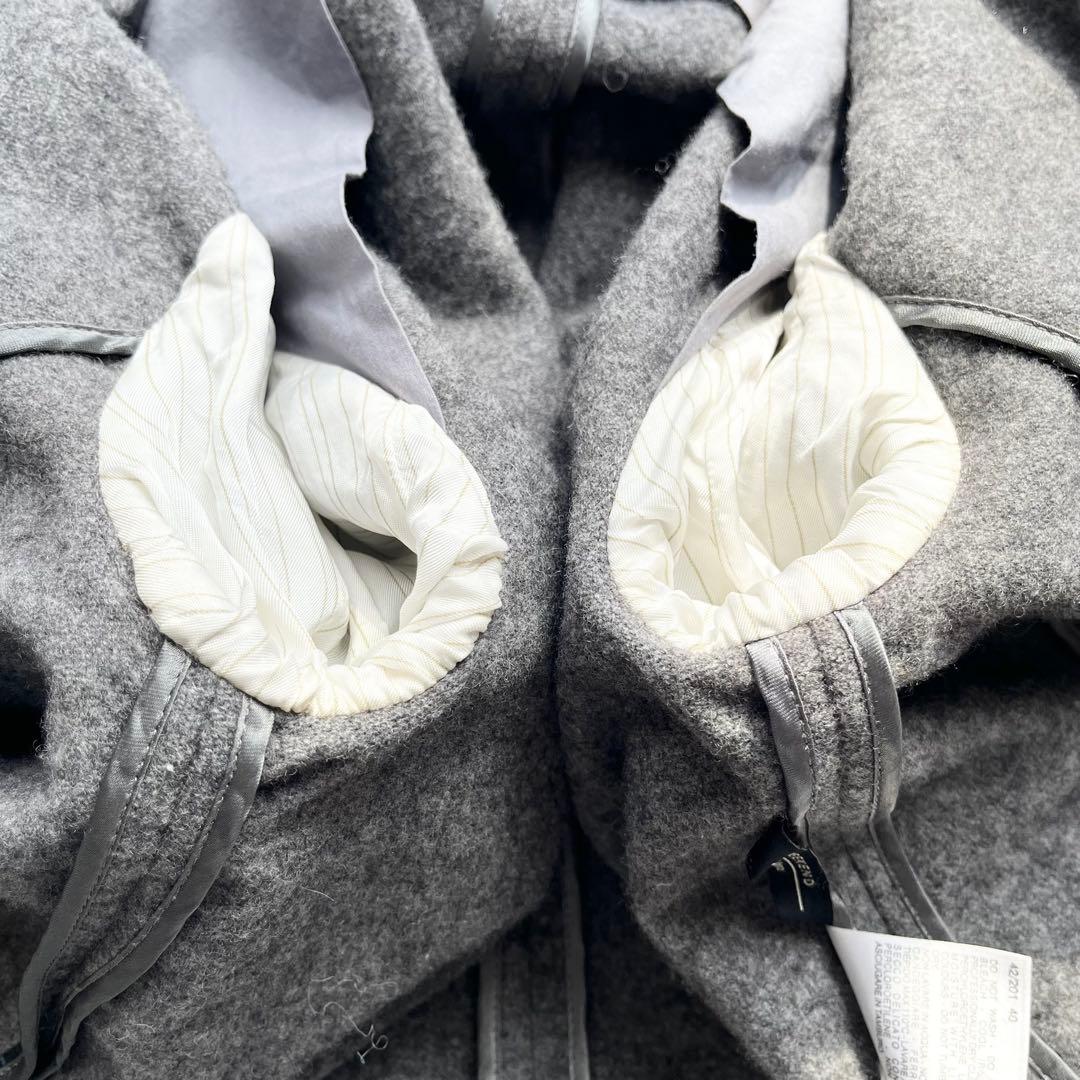 美品】MAX MARA ビッグカラー ショートコート L くるみボタン