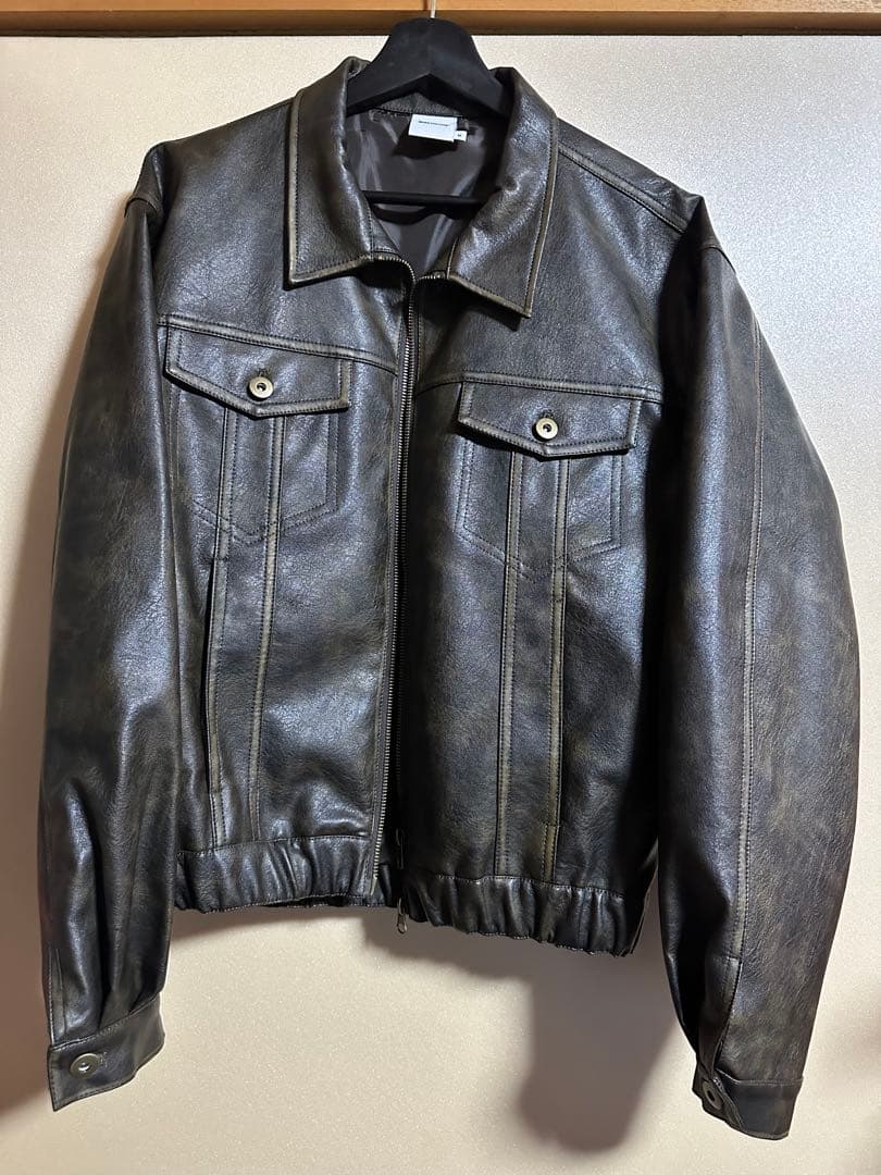 WISH FOR EVERダブルジップアップレザージャケット Mサイズ WISH FOR EVERダブルジップアップレザージャケット - メルカリ