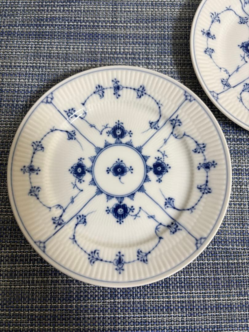 ロイヤルコペンハーゲン ブルーフルーテッド プレイン プレート 19cm 2枚