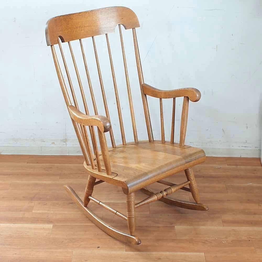 飛騨産業 キツツキ オーク無垢材 ロッキングチェア レトロ　ビンテージ