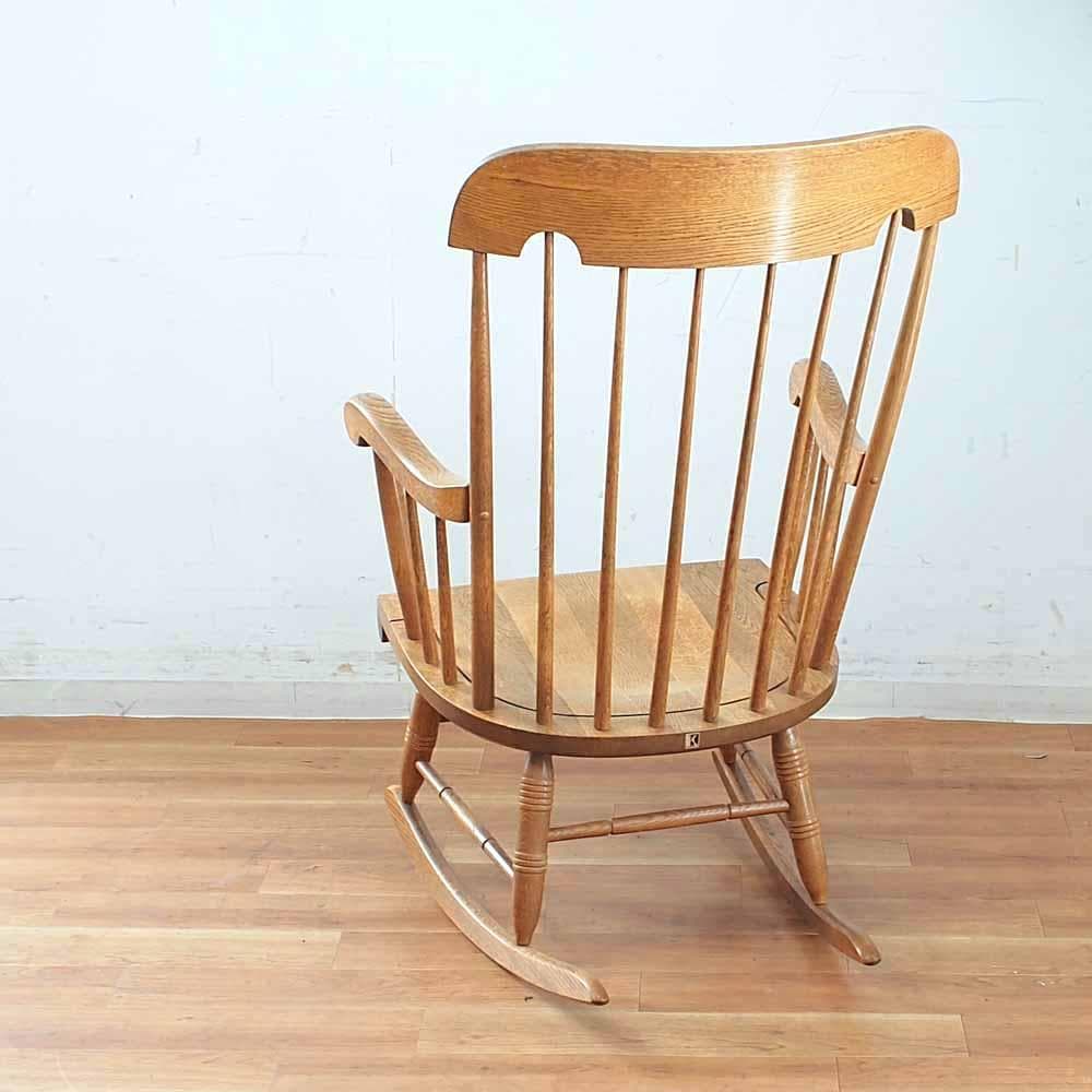 飛騨産業 キツツキ オーク無垢材 ロッキングチェア レトロ　ビンテージ