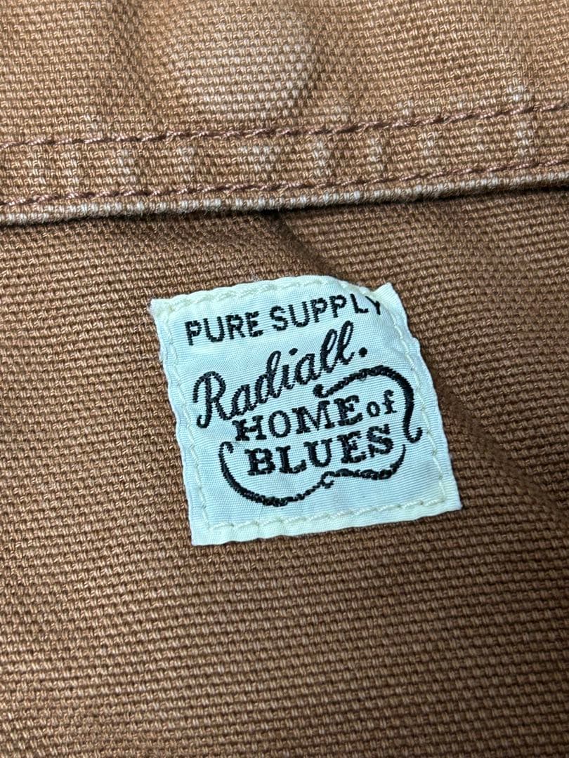 RADIALL ブラウン　カバーオール　コーデュロイ襟　Mサイズ