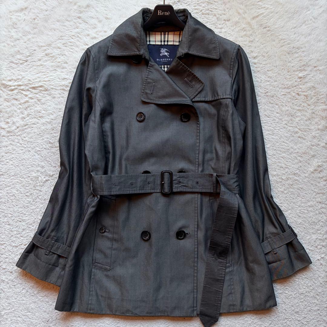 美品】バーバリーロンドン トレンチコート ダブル 裏地ノバチェック
