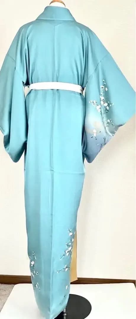 美品 正絹訪問着 落ち着いた寒色系 聡明なお色柄 祝宴 ご披露宴