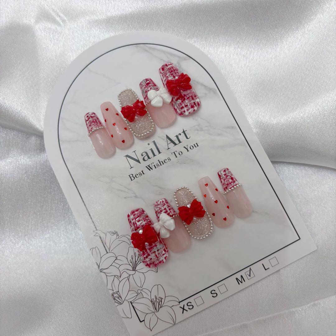 ネイルチップ ちゅるん ワンホン 量産型 フレンチガーリー スナ系 推し