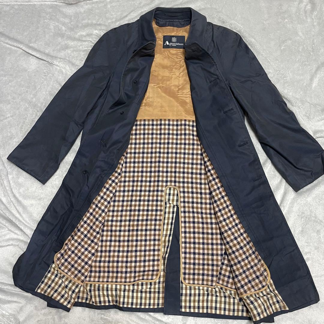アクアスキュータム　ネイビー　ステンカラーコート　ロングコート　ライナー付き 楽天市場】◇Aquascutum アクアスキュータム◇定価 176,000円 イギリス