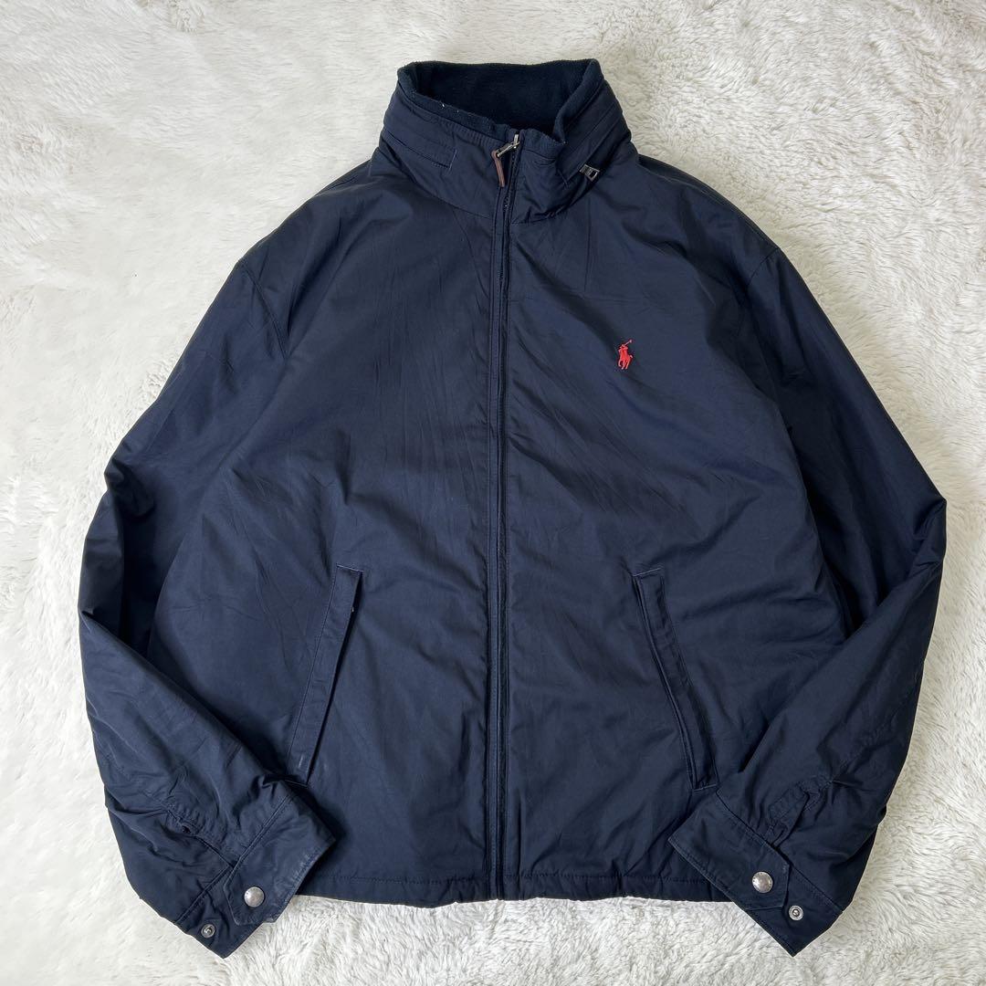 ポロバイラルフローレン ライトアウター XL ポニー刺繍 ネイビー 90s