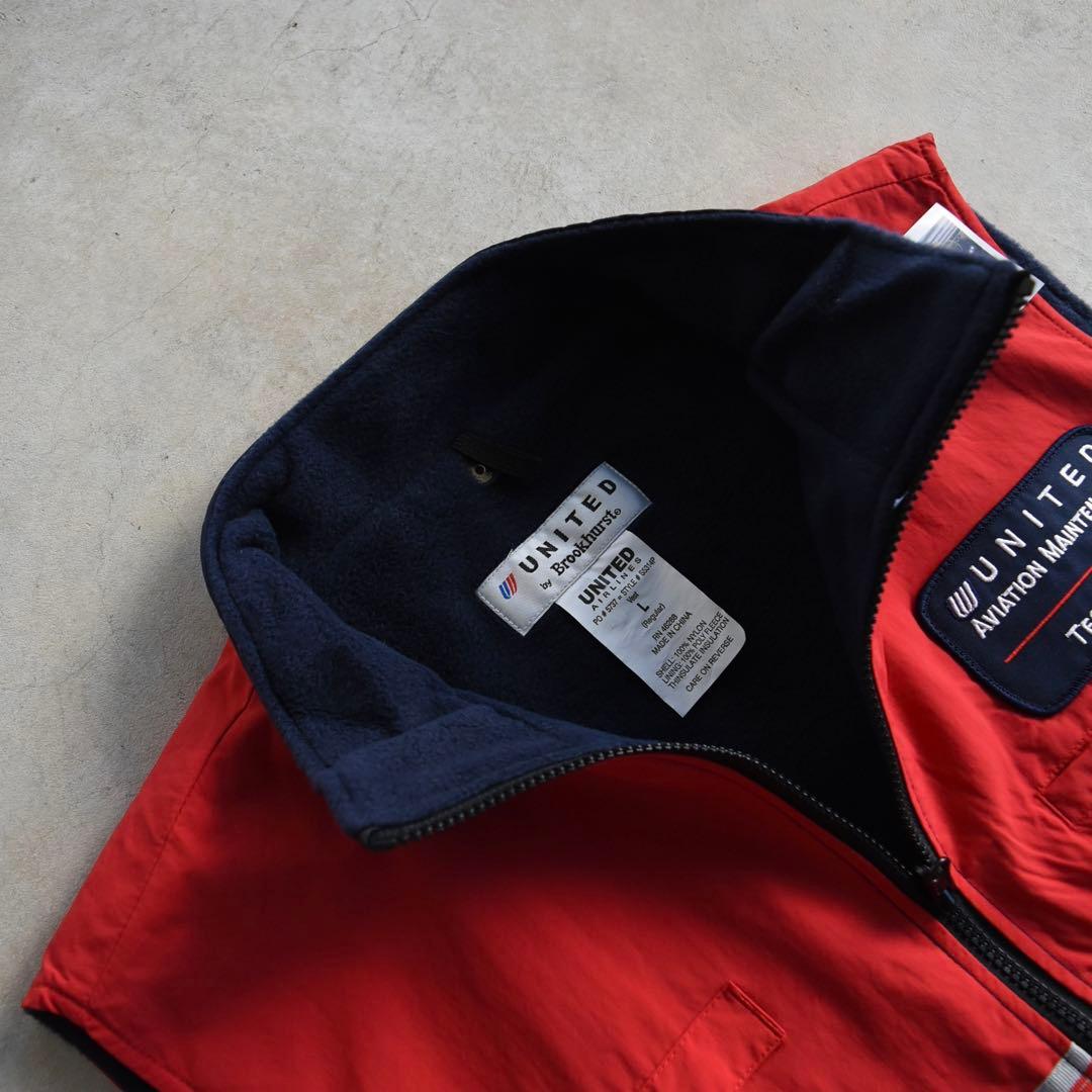90s UNITED ユナイテッド航空 ナイロンベスト 企業物 未使用 L - メルカリ