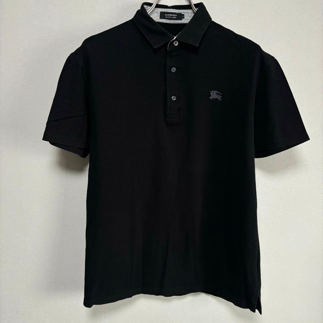 BURBERRY BLACK LABELバーバリーブラックレーベル ポロシャツ黒 - メルカリ