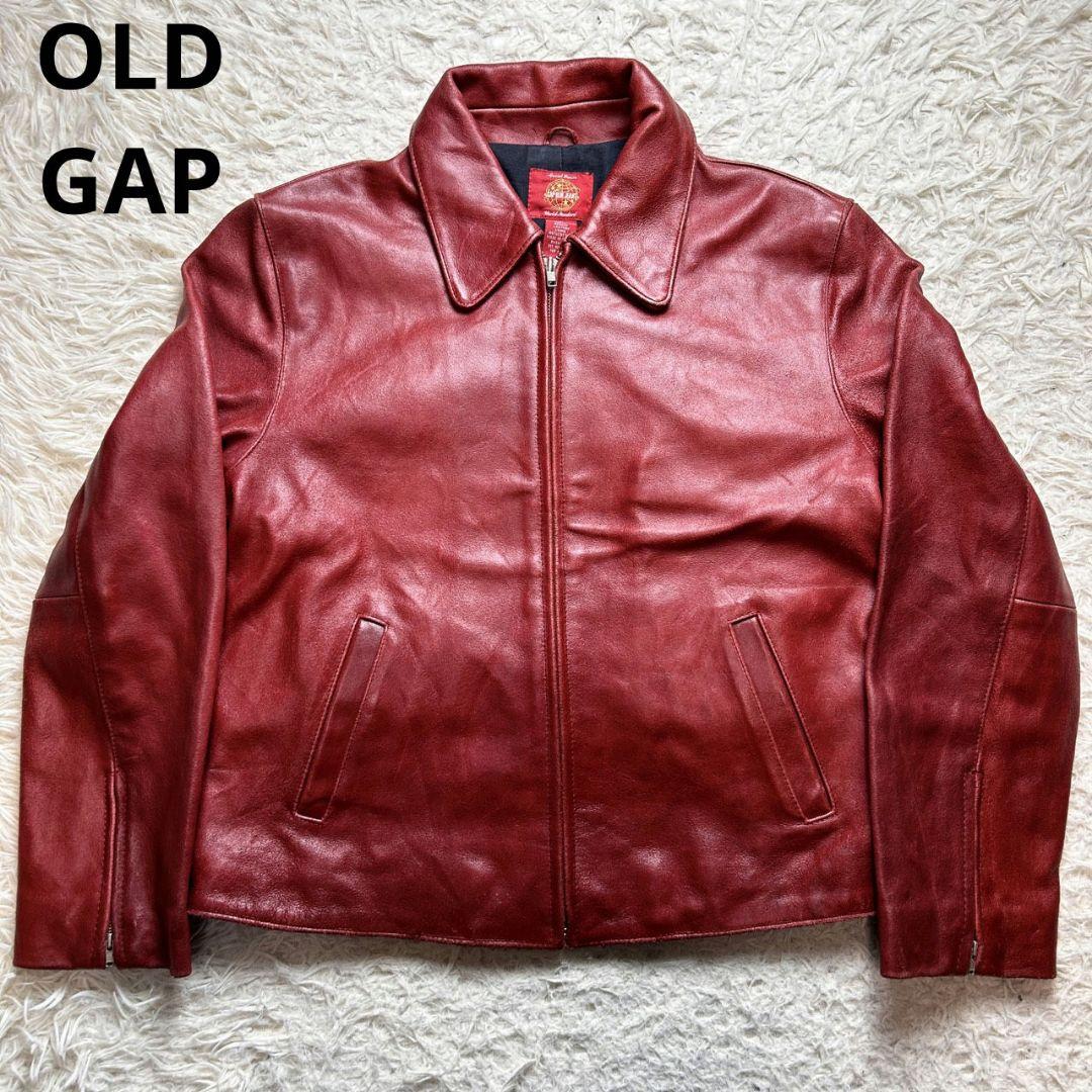 【極希少】 OLD GAP 90s Y2K 本革 レザー ジャケット ボルドー 極希少】 OLD GAP 90s Y2K 本革 レザー ジャケット ボルドー