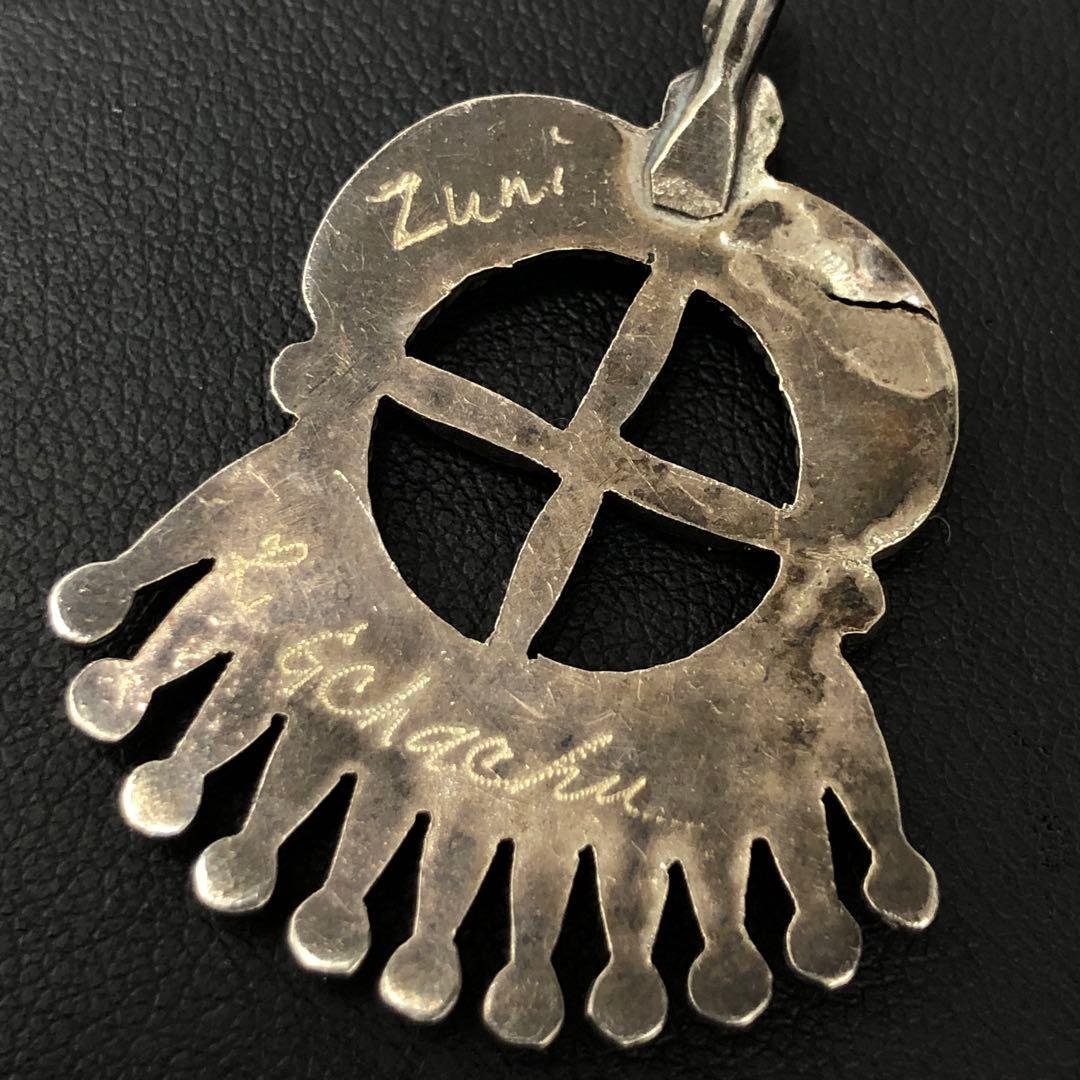 C070203)R. Gchachu Zuni シルバー ターコイズ ペンダント - メルカリ