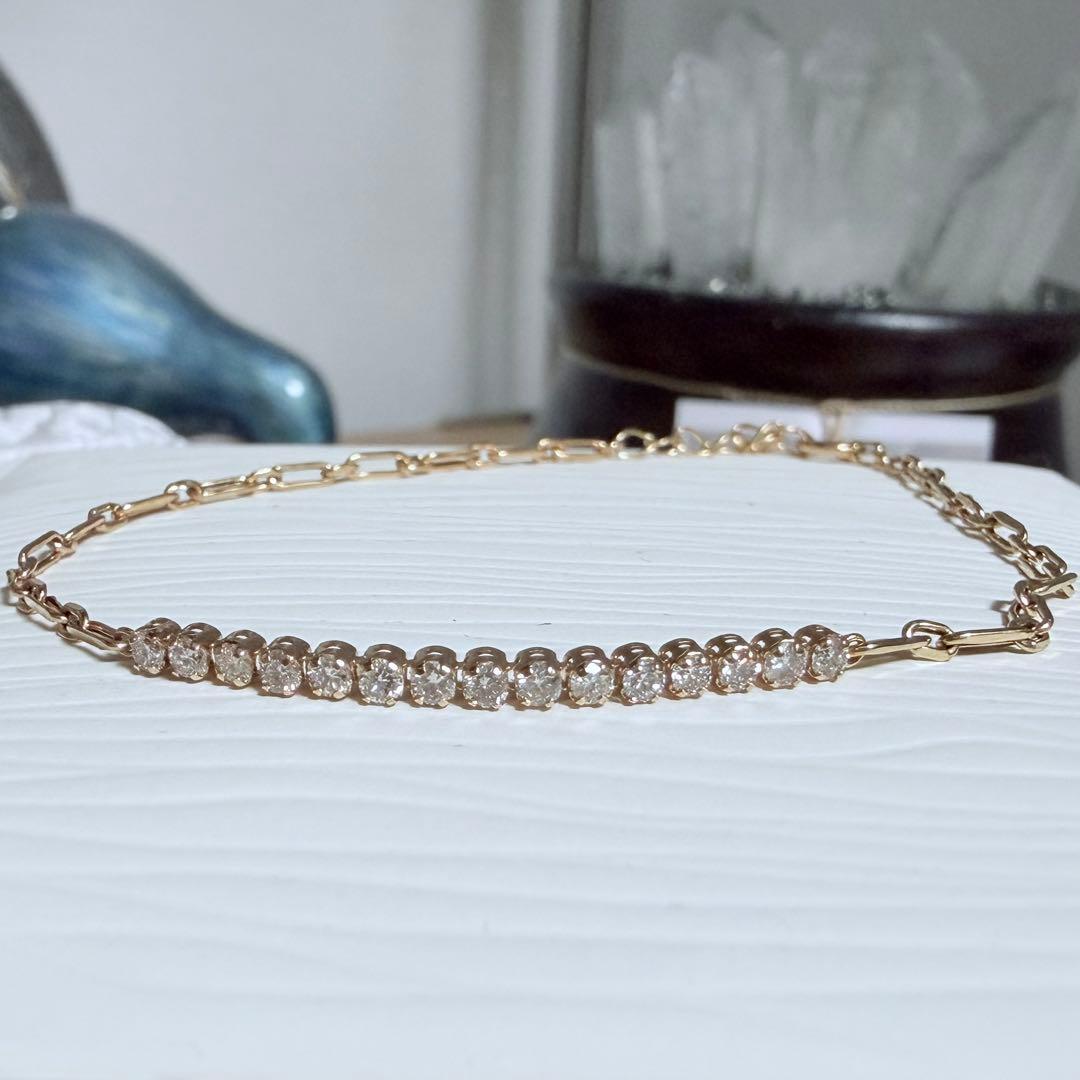 新品同様！ K18 D0.31ct 18cm ダイヤモンド クリップ テニス - メルカリ