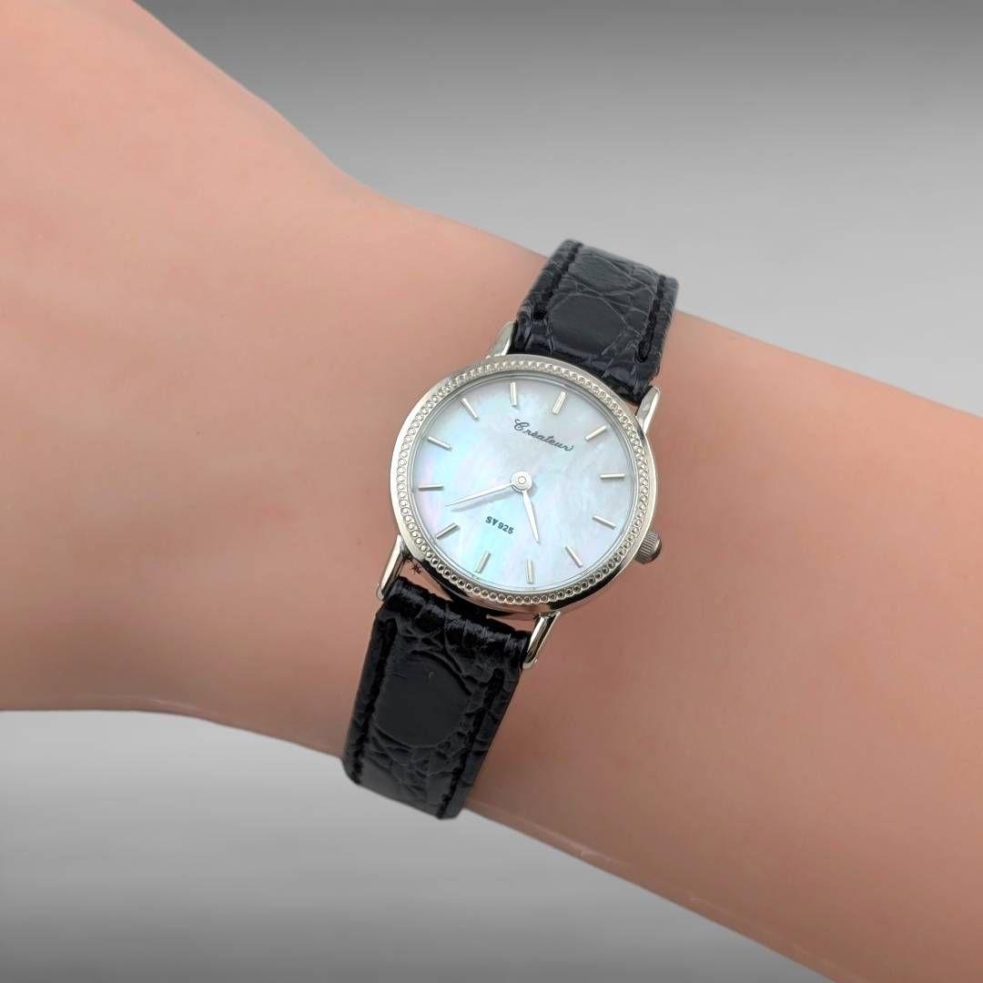 新品電池・未使用品】クレアトゥール SV925 銀無垢 ラウンド シェル