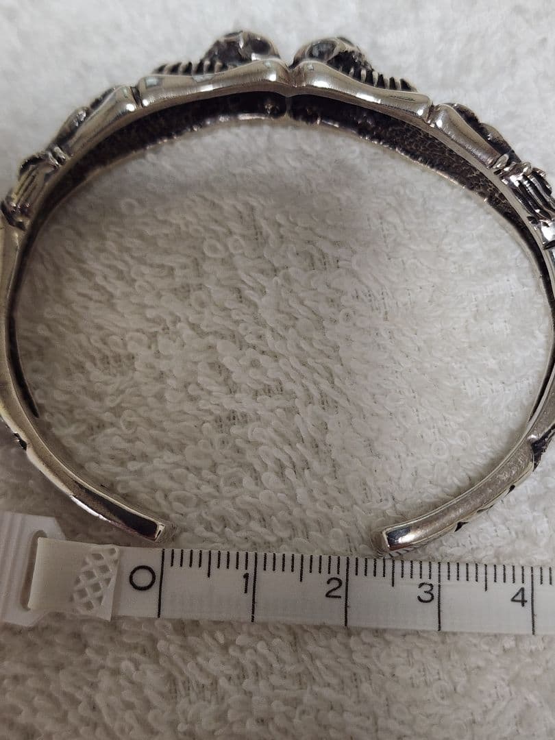 シルバー　Silver925　スカル　バングル　中古