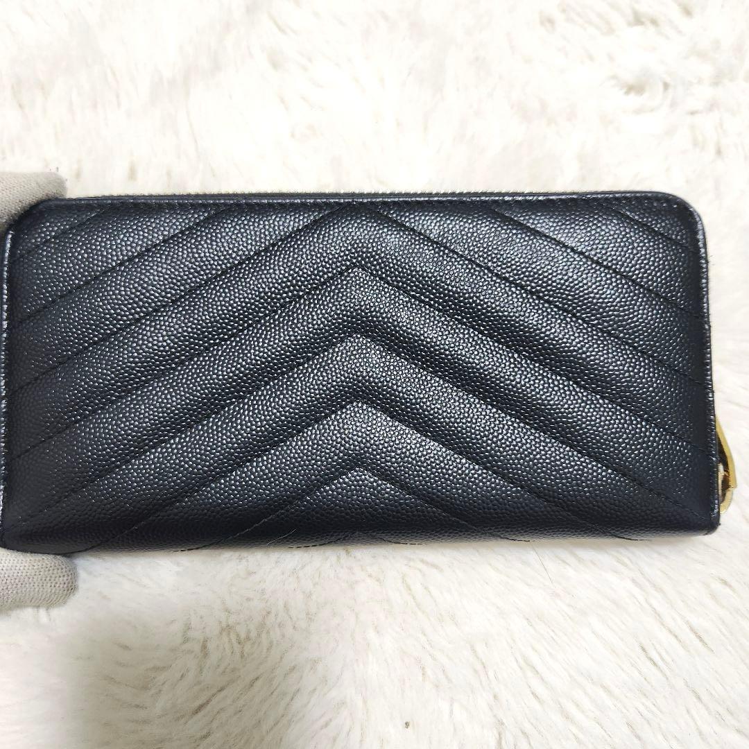 ✨極美品✨サンローラン　長財布　ラウンドファスナー カサンドラ　ブラック　黒
