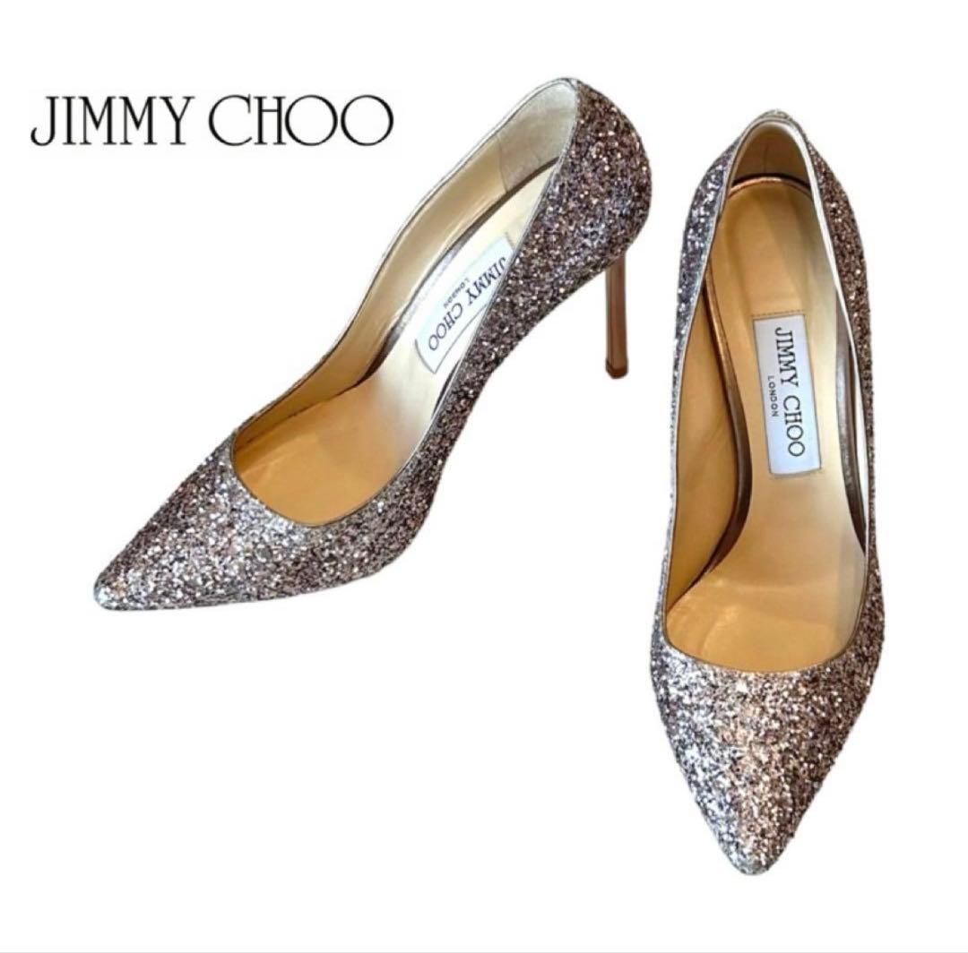 JIMMY CHOO ジミーチュウ ROMY グリッターパンプス ピンク 38 JIMMY CHOO[ ジミーチュウ ] -ROMY- | Micie.MIA [ ウェデ