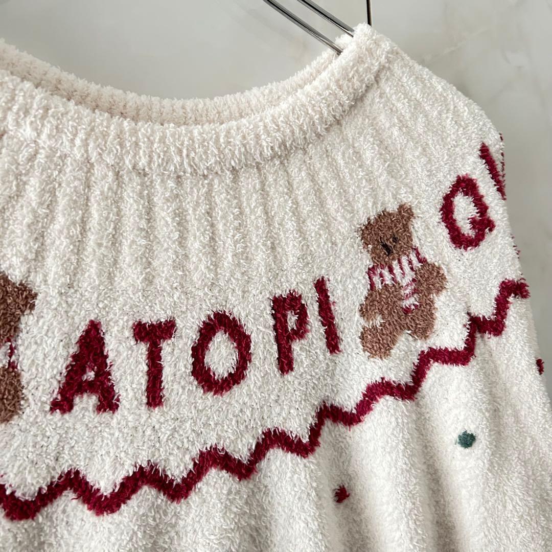 ジェラートピケHOLIDAYクマ柄ノルディックジャガードプルオーバー