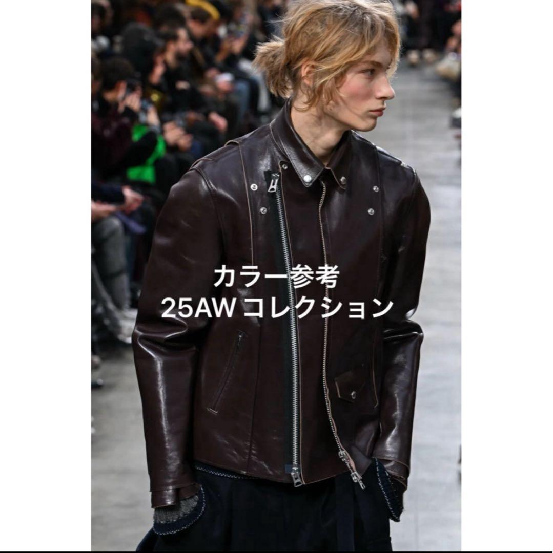 25SS Sacai Leather Jacket 1 限定カラー ブラウン - メルカリ